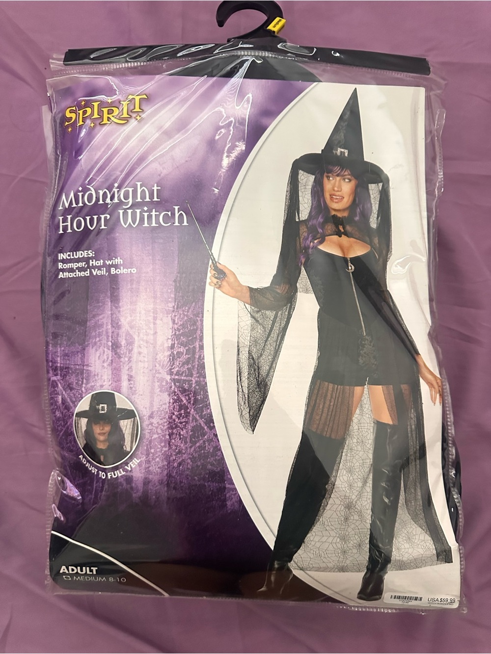Spirit Midnight Hour Witch Costume - Black and Purple